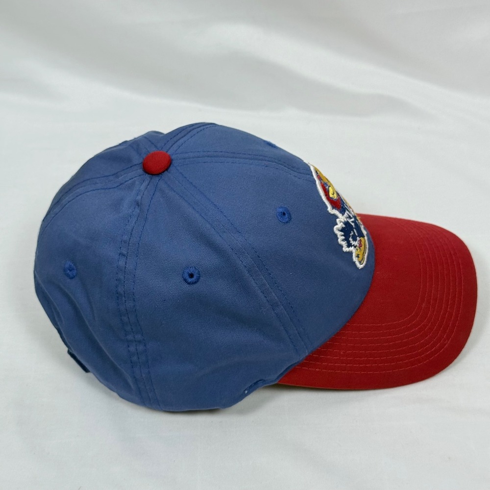 Kansas Jayhawks Outdoor Cap Baseball Hat S/M College NCAA Red Blue - Picture 4 of 11